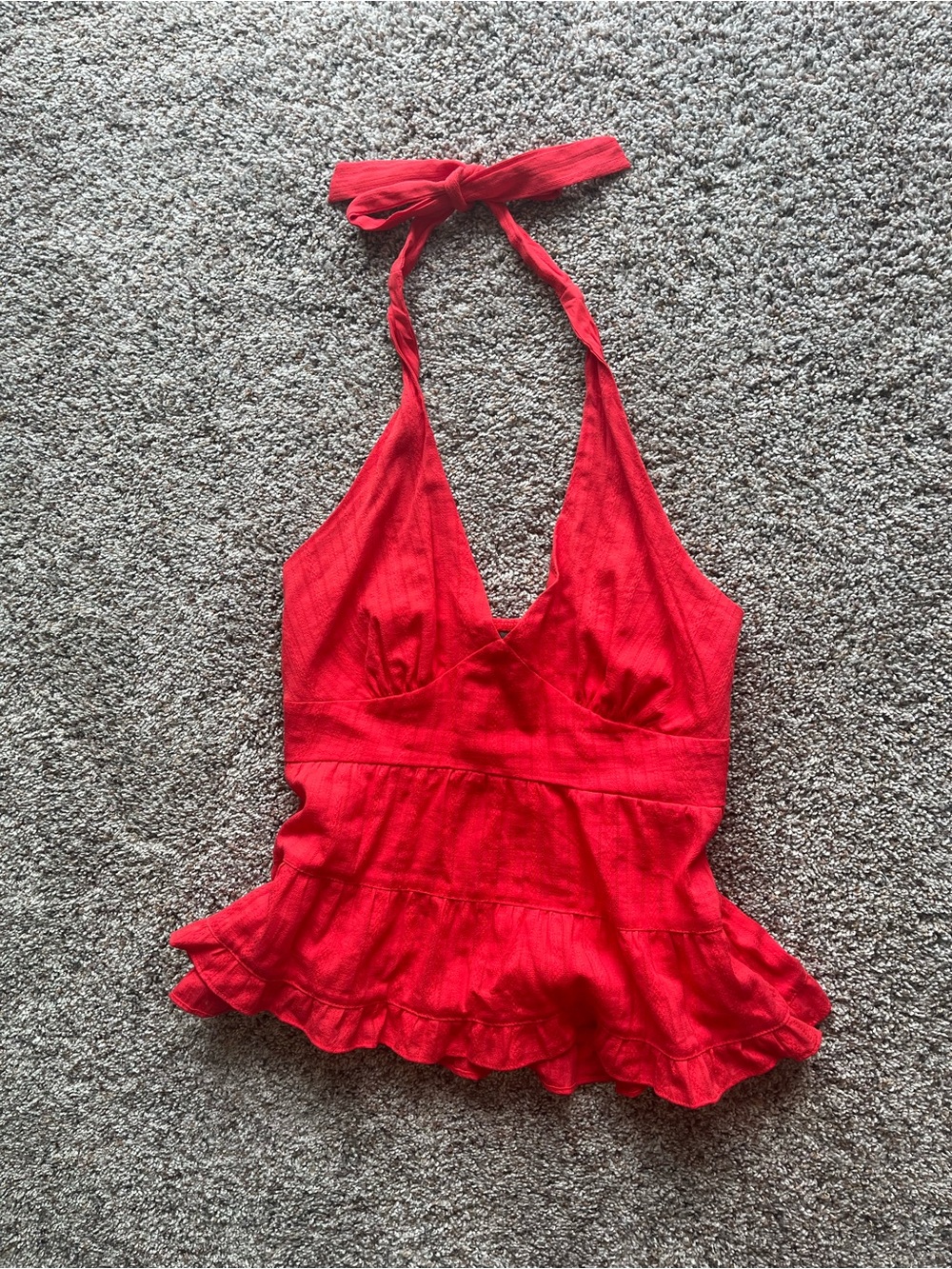 wild fable Bright Red Smocked Halter Top